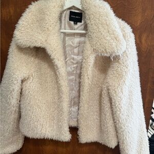 Cotton Candy LA Cream Teddy Jacket Plush Cozy Style